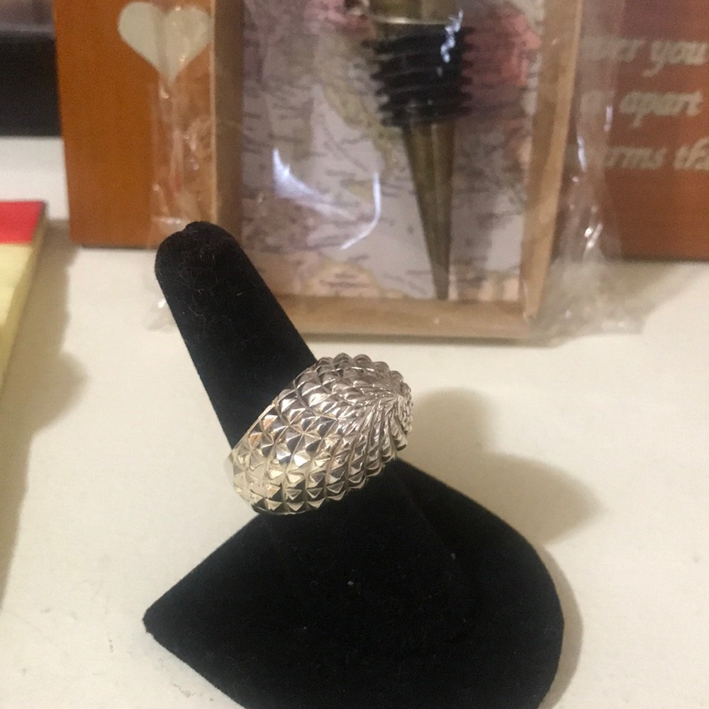 New sterling silver dome ring